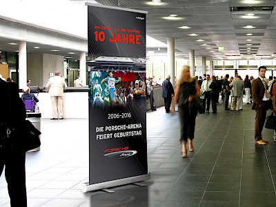 Visualisierung von Größe und Wirkung des Roll-up Banners