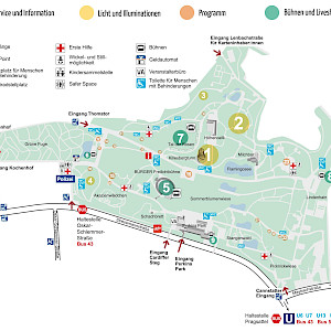 Lageplan Lichterfest im Killesbergpark